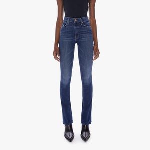 High Waisted Runaway Mother Denim Jeans in Dark Blue / Size 28 - like new